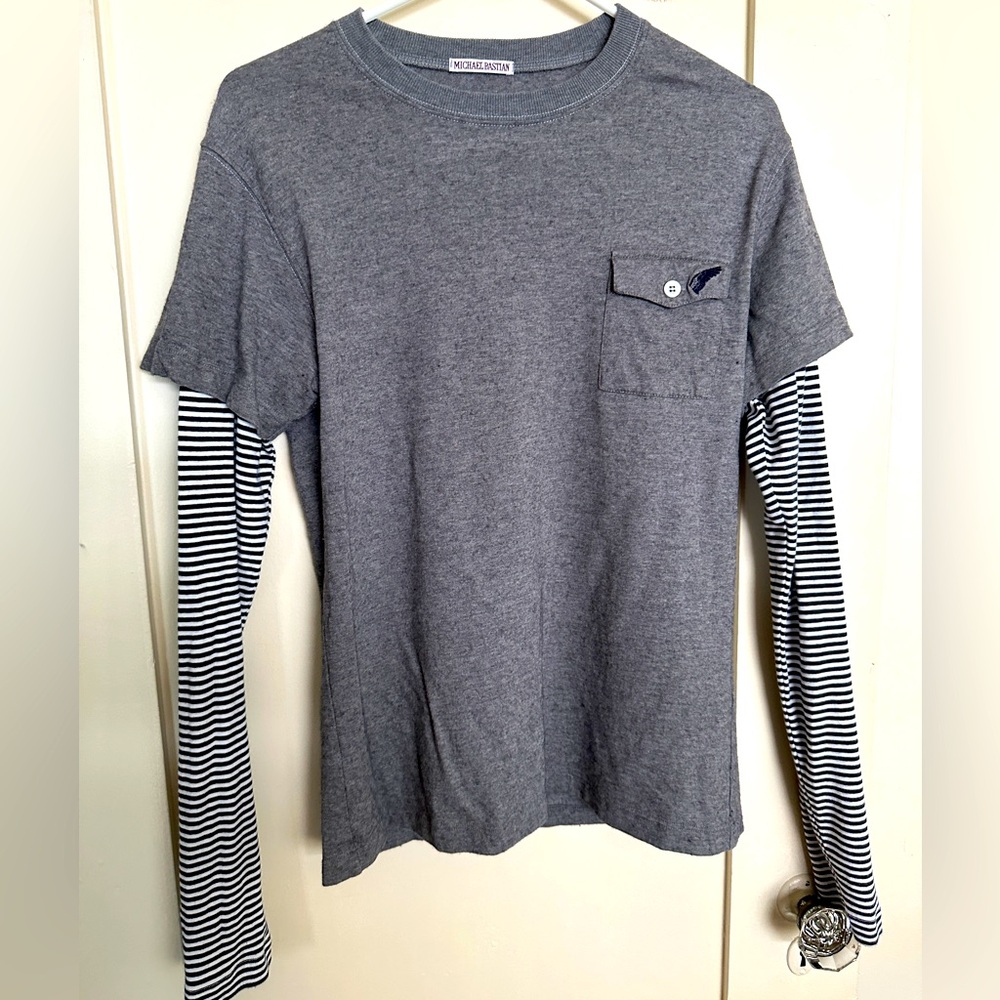 Men’s long sleeve layered effect tee